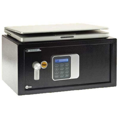 Yale - Laptop YLG 200 DB1 fekete - laptop sz�f elektronikus z�rral �s LCD kijelz�vel